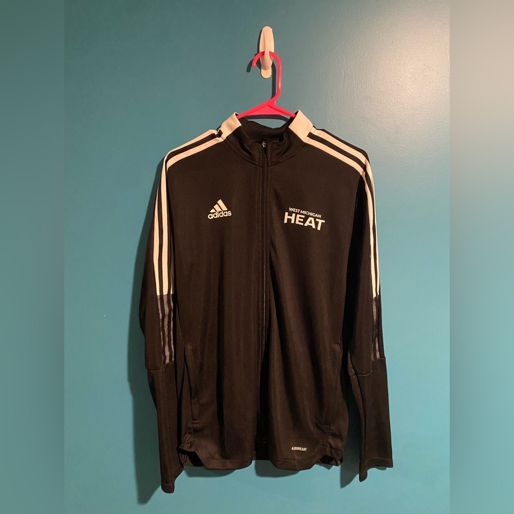 Adidas Black and White Men's Track Jacket